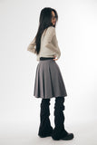 Grace pleated midi skirt