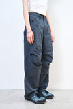Dual cargo nylon wide pants