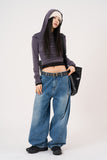 Common big eyelet leather belt