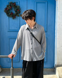Net overfit collar shirt