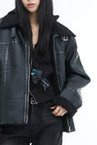 Ranby shearling buckle leather jacket