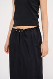 Mode slit string long skirt