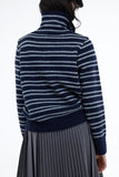 Rockid stripe half zip-up sweater