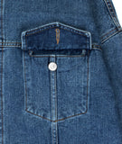 Vintage Non Collar Denim Jacket