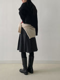 [wool56%] Boucle V-neck Hook Cardigan