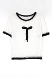 Ribbon Color Matching Round Knit
