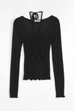 Bibi halter shirring tee