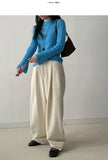Kid Mohair Slit See-Through Knit