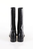 Studded flat long boots