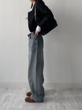 105 Low Wide Denim Pants