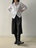 [Winter ver.] Falling Two Tuck Bermuda Slacks