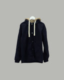 Corduroy layered hoodie jacket