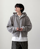 Velvet Crop Hood Zip-Up
