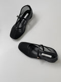 Mesh See-through Mary Jane Flat Shoes