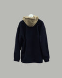 Corduroy layered hoodie jacket