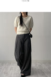 Cupid Herringbone Wide Slacks