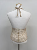 Dot See-Through Halter Neck Bustier