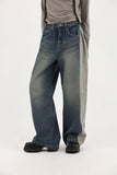 Side cotton denim pants