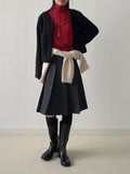 [wool56%] Boucle V-neck Hook Cardigan