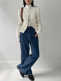 519 Deep Blue High Waist Wide Denim