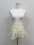 Frill Layered Wrap Skirt