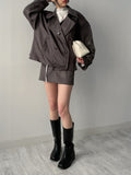Seller Suede Overfit Trench Jacket
