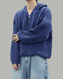 Notty Knit Hood Zip Up