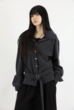 Over classic belted cardigan