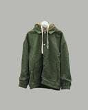 Corduroy layered hoodie jacket