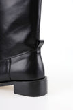 Studded flat long boots