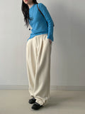 Kid Mohair Slit See-Through Knit