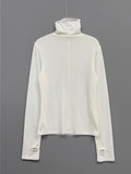 Reverse Cutting Warmer Mock Collar T-Shirt