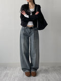 105 Low Wide Denim Pants