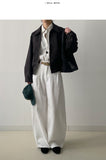 954 Tencel Two-Tuck Cotton Wide Pants