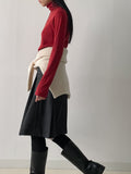 [Inner Brush] Pintuck Daily Neck Polar T-shirt