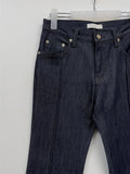 [non-fade] Selvedge Pin Tuck Long Bootcut Denim Pants