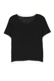 Ribbon Color Matching Round Knit