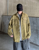 Mustard Dying Solid Over Shirt
