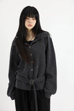Over classic belted cardigan