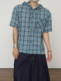 Shearling Check Hood Shirt