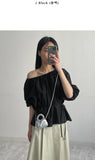 [Strap SET] Nicole Two-Way Flared Blouse
