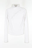 Cross button turtleneck