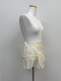 Frill Layered Wrap Skirt