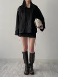 Seller Suede Overfit Trench Jacket