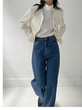 519 Deep Blue High Waist Wide Denim