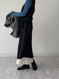 Shirred Unbalanced Long Layered One Piece