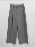 Hira Striped Wool Wide Slacks