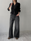 Cello V-neck shirring blouse