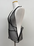 Dot See-Through Halter Neck Bustier