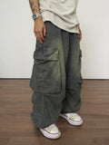 Summer Wide Cool Banding Cargo Denim